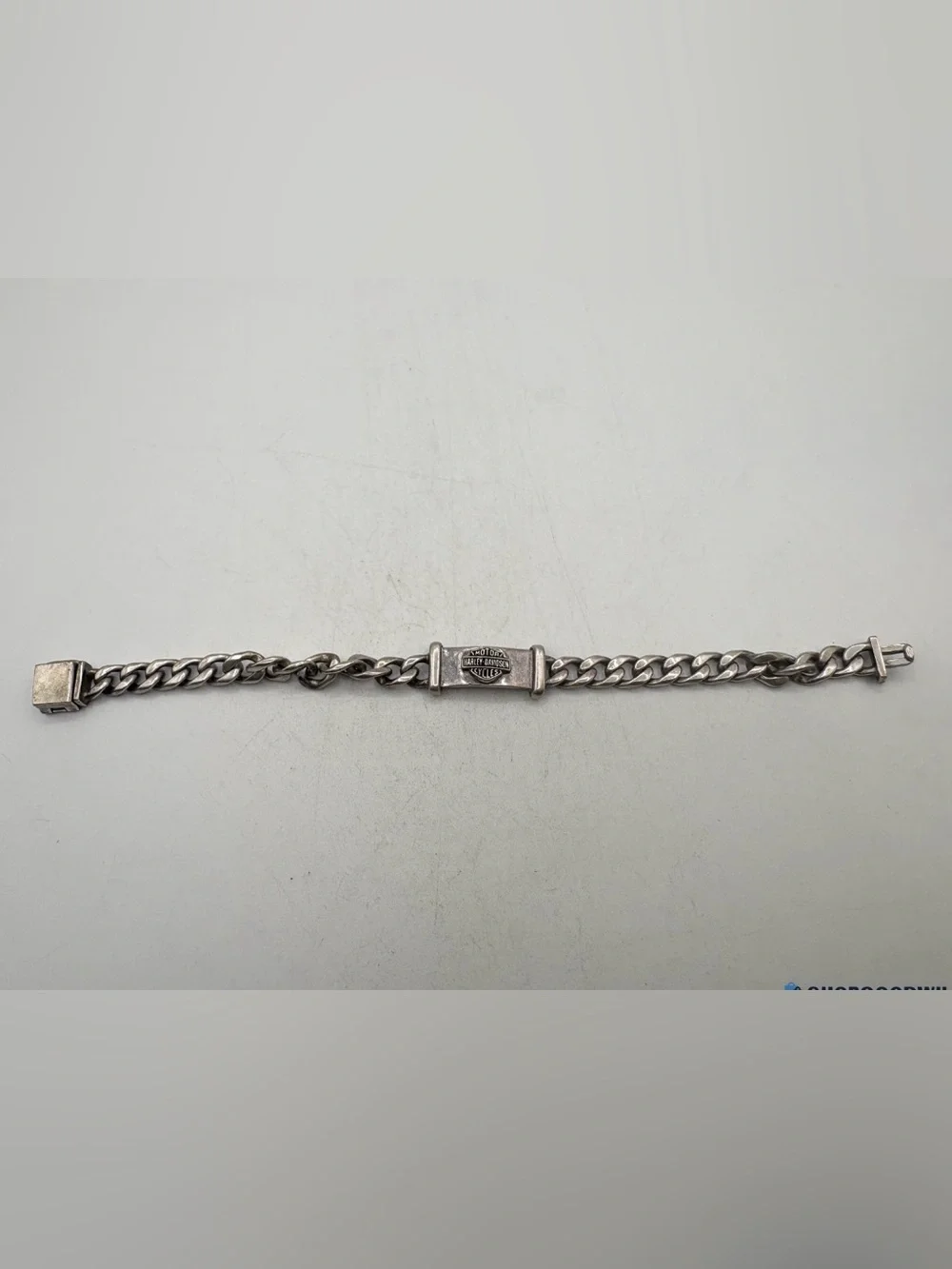Vintage Sterling Silver Harley-Davidson Curb Link Bracelet 27G RARE